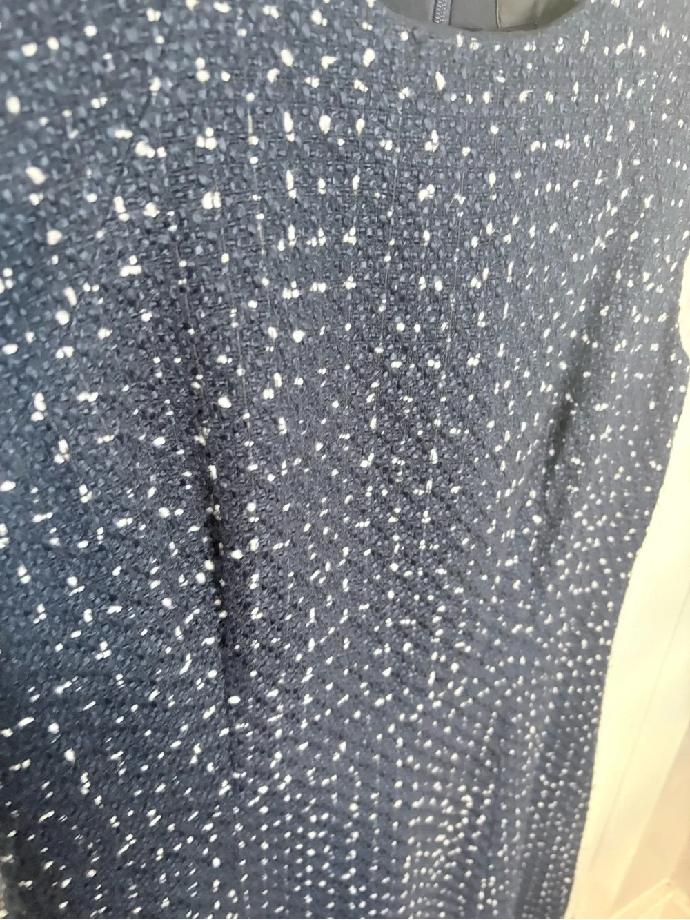 J.Crew Navy Speckled Bouclé Sleeveless Fit & Flare Dress Size 12